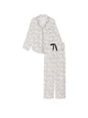 Пижама Victoria's Secret Flannel Long Pajama Set фланелевая (Рубашка+штаны) L белая - изображение 3