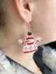 Комплект серёжек Новогодние (ёлка, снеговик и пряник домик) - изображение 8