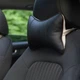 Подушка автомобильная под шею на подголовник из экокожы Черная - изображение 7