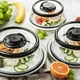 Вакуумна багаторазова кришка для продуктів Vacuum Food Sealer 19 см Чорна - зображення 8
