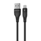 Кабель Proove Soft Silicone USB to Lightning 2.4A (1m) black - зображення 1