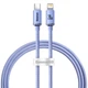 Кабель Baseus Crystal Shine Series Fast Charging Type-C to Lightning 20W (1.2m) purple - зображення 1