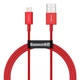 Кабель Baseus Superior Series Fast Charging Lightning 2.4A (1m) red - изображение 1