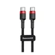 Кабель Baseus Cafule Type-C to Type-C PD 2.0 60W (2m) red/black - изображение 1