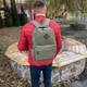 Рюкзак брезентовый хаки универсальный портфель - изображение 4