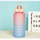 Пляшечка для води Aqua Max Peach Blue з маркерами часу, 2 л, Chansin (75164596) - зображення 2