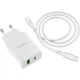 Мережевий зарядний пристрій BOROFONE BA56A Lavida PD20W+QC3.0 charger (Type-C to Lightning) White (BA56ACLW) - изображение 3