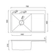 Кухонна мийка GAPPO GS7850-6L 780x500 мм, поверхня PVD чорна з кошиком і крилом, права - зображення 3