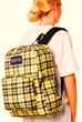 Яркий Городской Рюкзак 25l Jansport Superbreak Желтый В Клетку (245078) - изображение 2