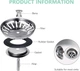 Универсальный клапан/сетка/накладка для сифона кухонной мойки DISFACT KSPS-PRO (78mm) 2 уровня высоты - изображение 4