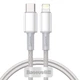 Кабель Baseus High Density Braided Type-C to Lightning PD 20W (1m) white - изображение 1