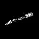 Наклейка на автомобиль «Заряжен» со значком Wi-Fi, сеть и полная батарея, декоративная на стекло или кузов 35 см. Белый - изображение 2