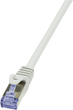 Патч-корд LogiLink Cat 6a S/FTP 0.25 м White (4052792020045) - зображення 1