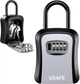Подвесной металлический мини сейф для ключей uSafe KS-05, с крючком и паролем, Серый - изображение 4
