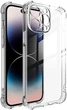 Силиконовый противоударный чехол с защитным стеклом 9H на Iphone 15 Pro Max прозрачный (HbP615155433) - изображение 5