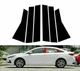 Автомобільні накладки на стійки дверей Hyundai Sonata (2016 – 2020 р.), Чорний глянець, 6 шт. - зображення 3
