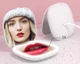 Дзеркало кишенькове для макіяжу з LED підсвіткою Lienli luxury біле зі збільшенням 5Х сенсорне розкладне Type-C - зображення 3