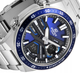 Мужские часы с секундомером Casio EFV-C110D-2AVEF Серо-голубые с серебристым - изображение 4