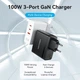 Зарядное устройство Vention Adapter USB-C GaN Fast Charging PD QC4+ 65W FED Black (YM1639) - изображение 2