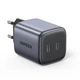 Сетевое зарядное устройство Ugreen fast charger GaN 2xUSB-C 45W Grey (YM1609) - изображение 2
