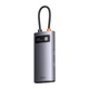 USB-хаб концентратор Baseus Metal Gleam Series 4-в-1 USB Type C - 3 порта USB 3.2 Gen.1 RJ45 Gray (YM1858) - зображення 4