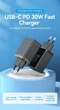 Сетевое зарядное устройство Vention PD 30 W Type-C быстрая зарядка Black (YM1219) - изображение 5
