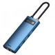 USB-хаб концентратор Baseus Metal Gleam Series 6-in-1 Type-C Hub Docking Station Blue (YM1370) - изображение 2