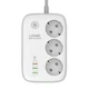 Сетевой фильтр-удлинитель LDNIO с управлением через Wi-Fi 3x220V+3USB+Type-C 30W 2m White (YM1873) - изображение 1
