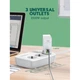 Сетевой фильтр-удлинитель LDNIO с управлением через Wi-Fi 3x220V+3USB+Type-C 30W 2m White (YM1873) - изображение 3