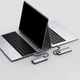 USB-хаб концентратор Baseus 5-в-1 Metal Gleam Multifunctional 5-in-1 Type-C Gray (YM1368) - изображение 6
