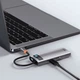 USB-хаб концентратор Baseus 5-в-1 Metal Gleam Multifunctional 5-in-1 Type-C Gray (YM1368) - изображение 7