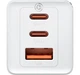 Зарядний пристрій ЗЗП Baseus GaN5 Pro 2xUSB-C + USB 65 W White з кабелем (YM1660) - зображення 5