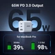 Сетевое зарядное устройство Ugreen 2x USB Type C 1х USB Type А 65W Power Delivery White (YM1611) - изображение 2