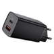 Мережевий зарядний пристрій Baseus GaN Lite 1 USB + Type-C 65 W Black (YM1375) - зображення 1