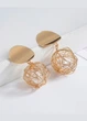 Сережки золотисті кульки всередині з намистинками Fashion Jewelry 4632 - зображення 5