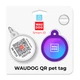 Адресник для собак и котов металлический WAUDOG Smart ID c QR паспортом "Градиент фиолетовый", круг, Д 25 мм (225-4034Collar) - изображение 5