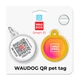 Адресник для собак и котов металлический WAUDOG Smart ID c QR паспортом "Градиент оранжевый", круг, Д 25 мм (225-4035Collar) - изображение 5