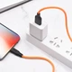 Кабель USB Hoco X21 Plus Silicone USB - Lightning 2.4A 1m Черно-Оранжевый - изображение 2