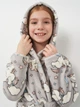 Подростковый махровый халат Flamingo 883-910 140 см Серый (4829960177302) - изображение 4