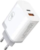 Зарядное устройство Sky Dolphin SC17 PD + QC3.0 USB Type-C x 3 A + USB Type-A x 3 A Белое (MZP-000110) - изображение 1