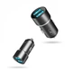 Автомобильное зарядное устройство Sky Dolphin SZ02V Aluminium 2-USB 2.4 A Черное + кабель micro-USB (AZP-000073) - изображение 3