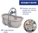 Кроватка-стульчик Chicco Baby Hug Pro 5 в 1 для кормления Бежевая (87076.96) - изображение 6