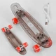 Скейт Пенни борд с прозрачной декой что светится S-40133 Best Board колёса PU со светом, зарядка USB - изображение 1