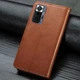 Шкіряний чохол-книжка GETMAN Gallant (PU) для Xiaomi Redmi Note 10 Pro/10 Pro Max Коричневий - зображення 5