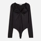 Боди-блуза женская H&M A812-1124474 XS Черная (2011903395) - изображение 1