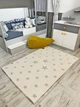 Килим Moretti Side 125*180 см, двосторонній сірий і білий Зірки - зображення 1