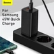 Зарядное устройство BASEUS GaN2 Lite Quick Charger 2 порта USB + Type-C 65W (CCGAN2L-B01) черное - изображение 4