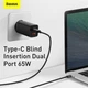 Зарядное устройство BASEUS GaN2 Lite Quick Charger 2 порта USB + Type-C 65W (CCGAN2L-B01) черное - изображение 7