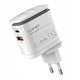 Зарядне мережеве LDNIO A2423C USB/Type-C QC PD 25W адаптер + нічник + кабель Type-С to Lightning швидка зарядка для Тайп-с/Лайтнінг для Apple iPhone iPad Білий - изображение 3