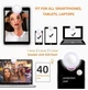 Кольцевая лампа с зеркалом GTM RGB 12см, 3 режима с креплением для телефона, планшета, USB Розовая - изображение 2